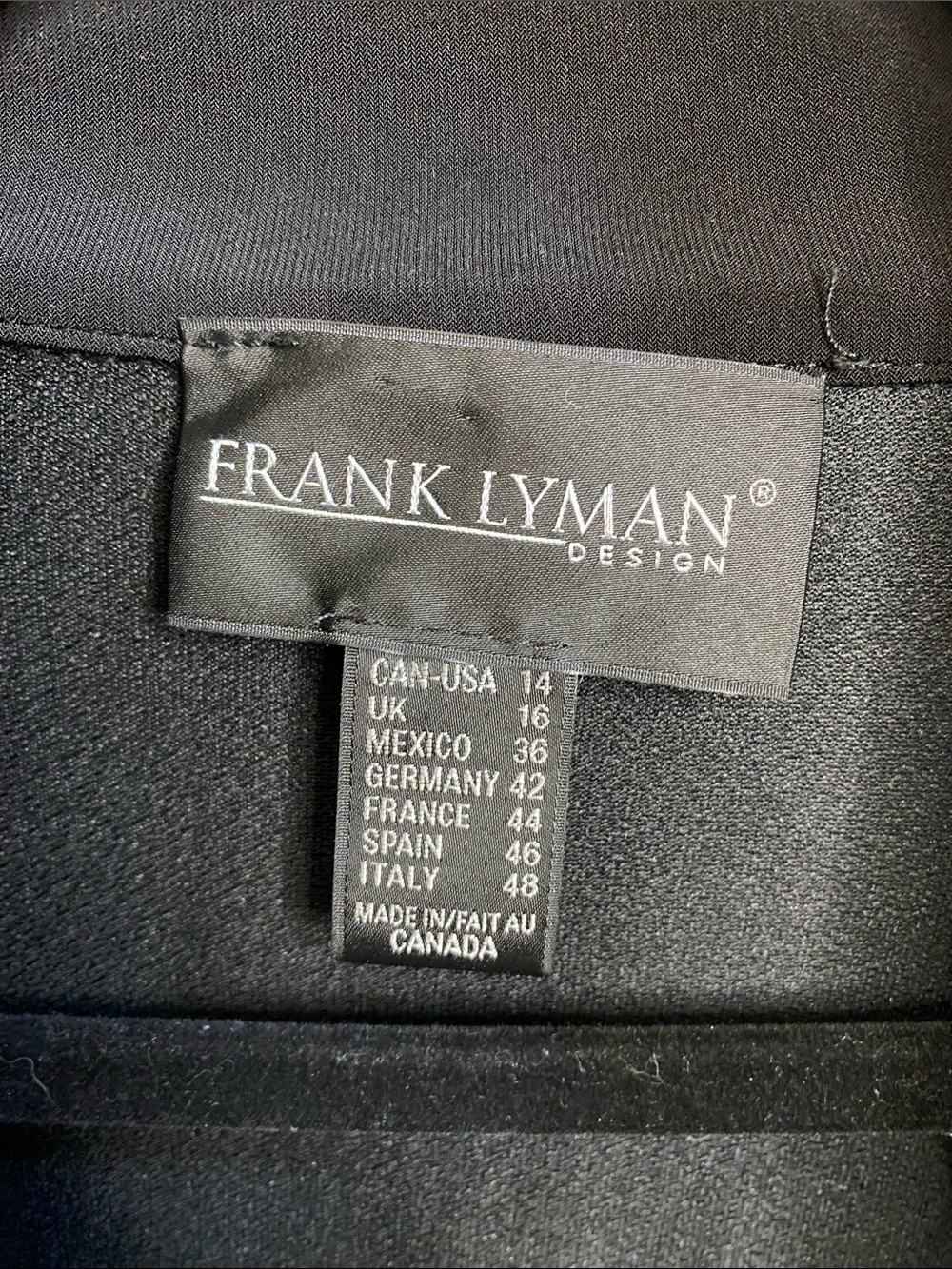 Frank Lyman black & White Patterned Zip-Front Jacket - Picture 5 of 5